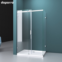 Cabine de douche en verre trempé simple, cabine de douche avec charnière
