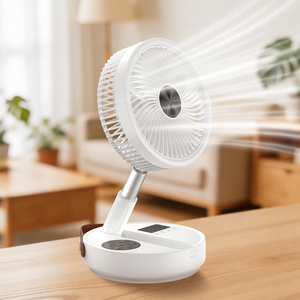Ventilateur télescopique pliable ultra silencieux avec hauteur réglable et 4 vitesses de vent, moteur DC sans balais avec batterie de 7200 mAh - Product Image 5