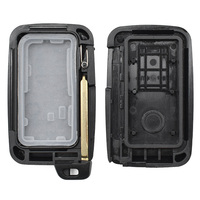 Coque de clé télécommande à 3 boutons de précision avec lame vierge non coupée pour réparation de boîtier de télécommande d'entrée sans clé automobile
