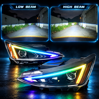 RGB LED-Scheinwerfer-Set für Hyundai Elantra 2019-2020 Bluetooth APP DRL Bi-Xenon-Projektor Dynamischer Blinker Autobeleuchtung