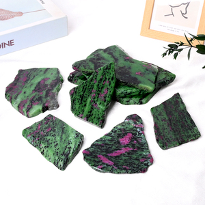 Offre Spéciale : Tranche de Cristal de Guérison de Haute Qualité Polie à la Main, Tranche de Cristal de Zoisite Rubis, Décoration en Cristal pour Cadeau - Product Image 1