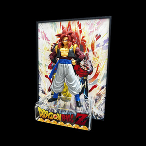 DRAGON BAII Super <span class=keywords><strong>Saiyan</strong></span> <span class=keywords><strong>4</strong></span> <span class=keywords><strong>Gogeta</strong></span> estereográfica 3D imagen enmarcada figura de Anime pintura creativa adorno de pared de escritorio - Product Image 4