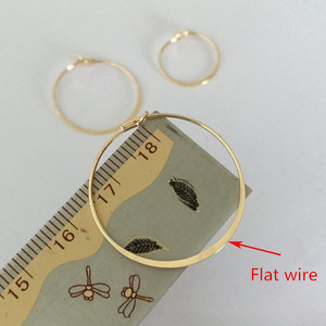 Premium Simple Style Flat Wire <strong>Earring</strong> <strong>Hook</strong> 14k Gold Filled Jewelry Accessories Made Durable Brass for Easy <strong>Earring</strong> Making - Product Image 5