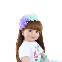 Poupée de princesse en vinyle de silicone de 60cm pour enfants, jouet de poupée de princesse pour bébés, cadeau d'anniversaire à la mode pour filles