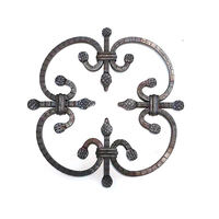 Panneaux décoratifs en fer forgé, fleurs rondes en fer forgé pour portail, clôture, garde-corps