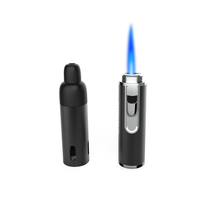Briquet torche au butane multifonctionnel portable en métal, design élégant et compact, pour aromathérapie