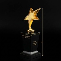 Trophées en métal plaqué noir vierges, gravés par impression UV, de haute qualité, durables, pour récompenses, souvenirs et cadeaux, vente en gros