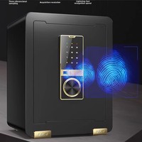 Caja Fuerte Pequeña para el Hogar, Mini Caja de Seguridad de 45 cm con Contraseña, Huella Dactilar y Wi-Fi, Anti-robo, para Oficina
