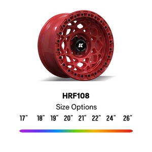 Rines Todoterreno Forjados Personalizados <span class=keywords><strong>de</strong></span> 17x9.0, 5x127, Estilo Beadlock con Borde Profundo en Rojo Perla, para <span class=keywords><strong>Jeep</strong></span> Wrangler JL 4x4 - Product Image 4