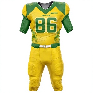 Nouvelle tenue d'équipe de football américain de conception haut de gamme, uniforme personnalisé par sublimation, 100 % polyester, col en V - Product Image 5