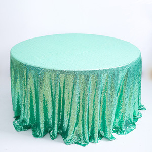 XinLan High Quality <strong>Christmas</strong> Sequin Champagne 120 Inch 132 Inch <strong>Round</strong> Table Cloth for Wedding - Product Image 5