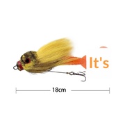 Leurre de pêche artificiel dur multi-articulé de 18 cm/37 g, leurre de pêche à la souris avec hameçons en acier inoxydable, pêche au black-bass