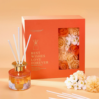 Diffuseur de parfum créatif 100 ml avec fleurs préservées, coffret cadeau longue durée, aromathérapie haut de gamme pour hôtels, vente en gros fabricant