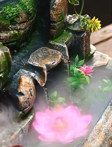 Đài phun nước trang trí sáng tạo phong thủy bánh xe rockery chạy đài phun nước Thác Đá đài phun nước với ánh sáng