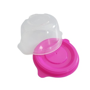 500ml round plastic box supplier kitchen plastic airtight containers for food storage set wholesale Plastic Transparent