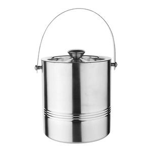 Seau à glace isotherme en acier inoxydable de qualité supérieure à double paroi avec design martelé, refroidisseur de champagne et de vin, accessoires de bar - Product Image 4
