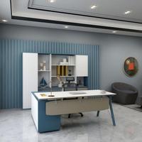 Scrivania a L di Alta Qualità a Prezzo Accessibile, Scrivania Moderna per Manager con Spazio di Archiviazione
