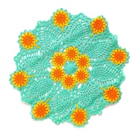 Napperons en dentelle multicolores faits main au crochet, patchs brodés ronds pour la décoration de table, vêtements, oreillers, sacs, accessoires de couture DIY