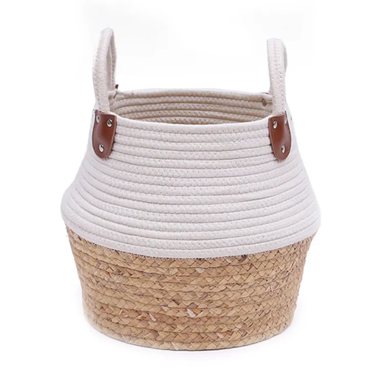 Sea grass storage bin handmade natural plant baskets