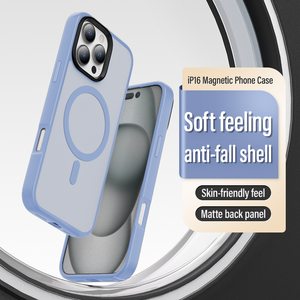 เคสโทรศัพท์สีด้านกันกระแทกที่เป็นมิตรกับผิวสุดหรูอุปกรณ์เสริมแม่เหล็กใช้ได้กับ <span class=keywords><strong>iPhone</strong></span> 15 <span class=keywords><strong>Pro</strong></span> <span class=keywords><strong>Max13</strong></span> 14 16 17 - Product Image 2