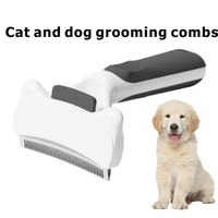 Peigne fin Uhomepet pour chat, lame de toilettage, démêloir, peigne anti-chute, outil d'élimination des poils d'animaux, en matériau TPR simple