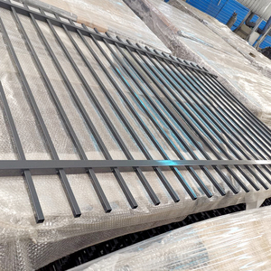 Thép vườn hàng rào hiện đại kẽm thép kim loại picket hàng rào đen mạ kẽm 6x8 an ninh rèn sắt phẳng hàng đầu thép hàng rào tấm - Product Image 5