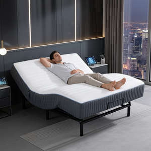 Colchón de Espuma Viscoelástica Inteligente Ajustable de Lujo, Alta Densidad, Transpirable, Hipoalergénico, Doble Control, Capacidad de 300 kg, 26 cm, para Dormitorio - Product Image 1