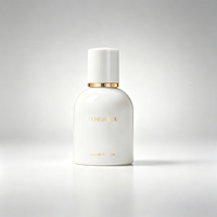 Flacon de parfum personnalisé avec logo rose noir 30ml 50ml 100ml Flacon de parfum en verre avec vaporisateur Flacon de parfum de luxe avec emballage boîte cadeau