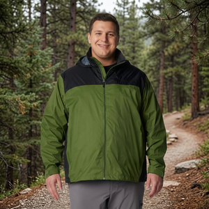 <b>Men's</b> Casual Waterproof Puffer Jacket Hooded Quick Dry Outdoor <b>Rain</b> <b>Coat</b> Breathable Nylon Polyester Winter Wear Zipper Closure - Product Image 3