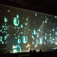 Écran de projection en maille holographique 3D transparent, écran de projecteur holographique de scène, film holographique 2M*2M