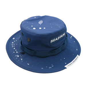 Custom UV Protected Velour Waterproof <strong>Bucket</strong> <strong>Hat</strong> with Strings for Casual Cycling &amp; Fishing Daily Use Featuring Custom Logo - Product Image 2