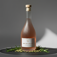 Bouteille en verre cannelé de 520 ml en verre de haute qualité, vide, pour jus, spiritueux, liqueur, whisky, boissons – Vente en gros