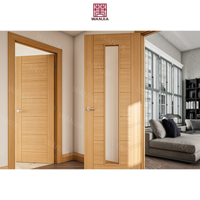 Vente en gros, Design moderne, porte en bois massif, porte Composite, intérieur de maison, porte en bois massif pour maison