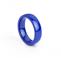 OAHLAN Modeschmuck 6mm Gewölbter Glänzender Gelber Zirkonia Keramikring für Herren Damen Hochzeit Jubiläum Großhandel