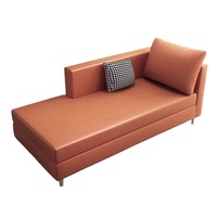Canapé en bois en forme de L, design minimaliste moderne, revêtement en tissu technologique, personnalisable pour appartement