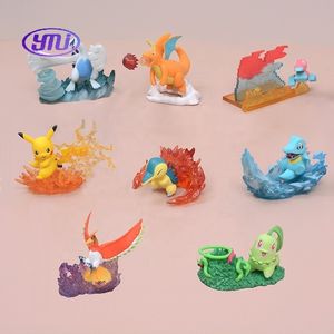 Pokemoned série gâteau Figure modèle Statue à collectionner cadeau poche monstre poupée Anime fête jouet ornement Pikachu évolution - Product Image 4
