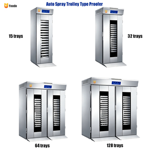 Étuve de fermentation professionnelle automatique à pulvérisation sur chariot en acier inoxydable, 15, 32, 64, 128 plateaux pour la fermentation de la pâte - Product Image 3