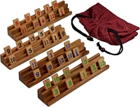 Jeu de société Rummy et jeu de placement avec 108 pions dans un sac en tissu - Couleur et taille personnalisables Impression UV