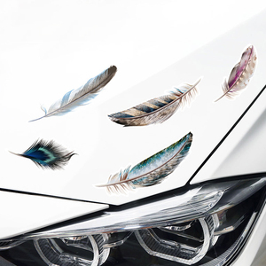 Autocollant de <span class=keywords><strong>voiture</strong></span> couverture anti-rayures décoration 3D plume <span class=keywords><strong>papillon</strong></span> porte pare-chocs longue bande réfléchissante - Product Image 1