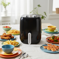 Friteuse à air électrique compacte 267153T CE/GS/ETL sans huile avec commande par bouton en plastique pour usage domestique