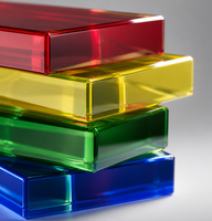HOTEAM Blocs empilables en acrylique transparents et colorés de luxe personnalisés, jeu de Jenga, jouet éducatif créatif pour les rassemblements sociaux et les fêtes