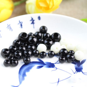 Black Acrylic Round <b>Beads</b> 6mm 8mm 10mm For Jewelry Making Loose <b>Beads</b> With Holes Already Drilled - Product Image 3