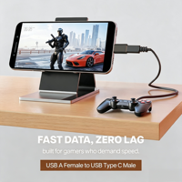 Adaptador USB 3.0 Tipo C, Conector OTG, Carga Rápida para Laptop y Teléfono, Convertidor de Transferencia de Datos de Alta Velocidad