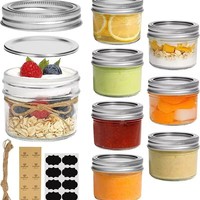 Vente en gros de pots en verre transparent personnalisés de 200 ml avec impression, fermeture écologique pour les solutions d'emballage de produits de beauté, d'artisanat et de cadeaux