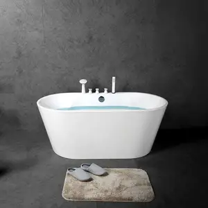 Hot Selling Modern Bathroom Minimalist Design Freestanding Customized Shoe Shape White Acrylic Bathtub