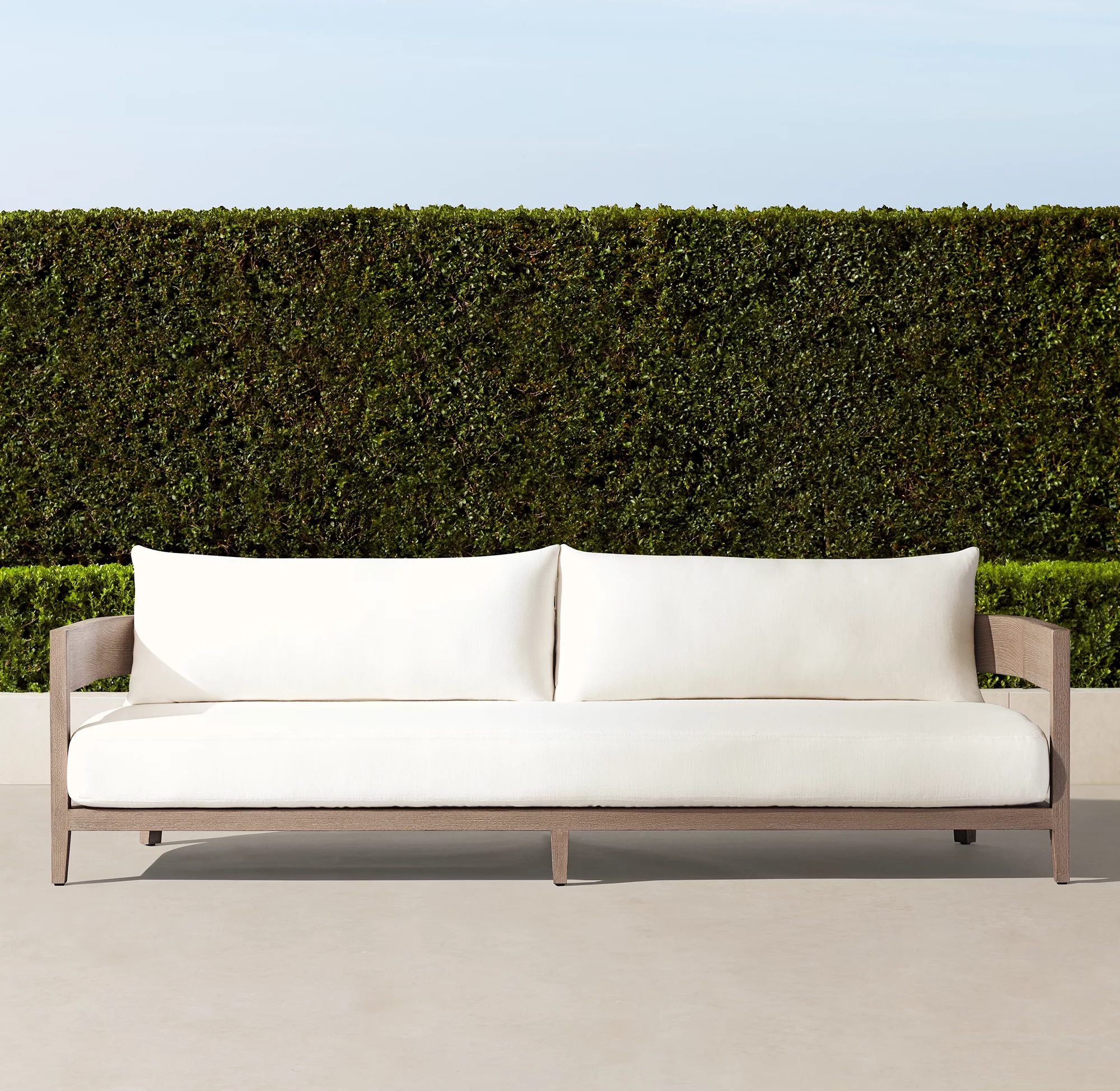 New arrival outdoor furniture pool outside teak wood patio garden sets sofa