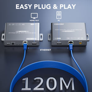 Extensor HDMI SYONG 4K, Transmisor y Receptor de hasta 120 Metros, Salida de Bucle Local IR, Extensor HDMI Uno a Muchos sobre Ethernet - Product Image 3