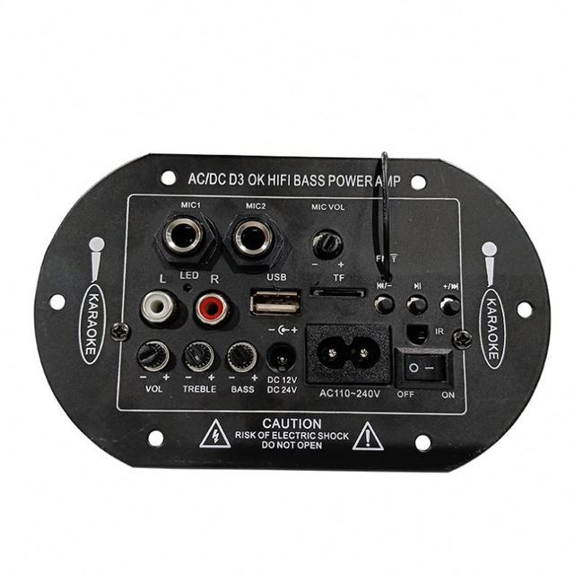 Power Amplifier Board AC220V DC12V 24V Subwoofer Dual Microphone Speaker Car Home Motherboard