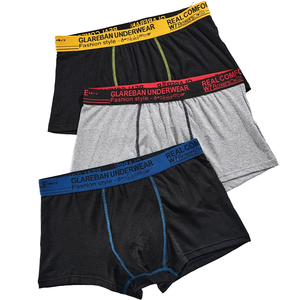 Lot de boxers pour hommes en coton et élasthanne, personnalisables avec logo, confortables, vente en gros directe usine - Product Image 1