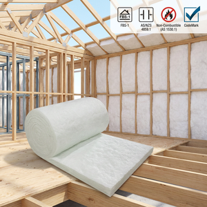 FBS-1 Certified Non-Combustible Glass <strong>Wool</strong> Insulation Blanket R2.5 Comply with AS/NZS 4859.1 for <strong>Thermal</strong> and Acoustic Insulation - Product Image 1